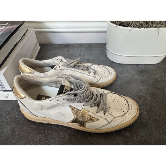 Golden Goose Ballstar 'Milk Gold' Gold Star Size 37 7 - Picture 5 of 9